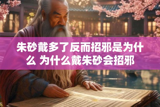 朱砂戴多了反而招邪是为什么 为什么戴朱砂会招邪