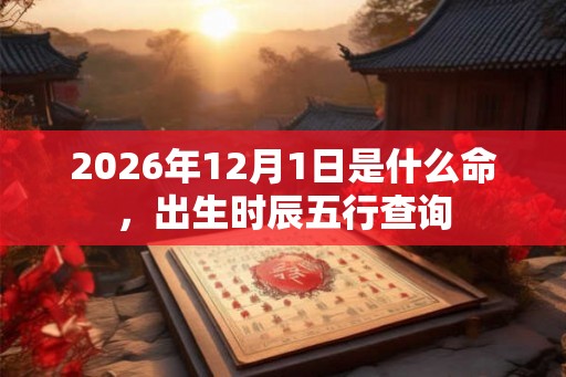 2026年12月1日是什么命，出生时辰五行查询