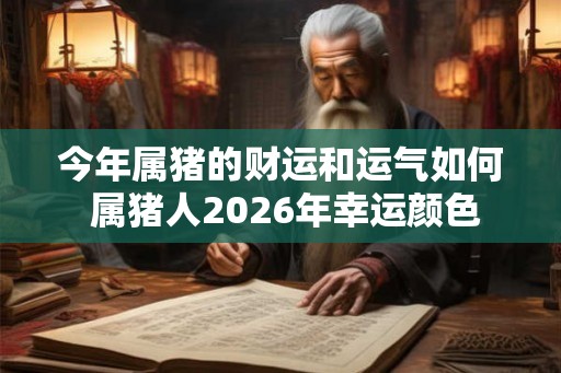 今年属猪的财运和运气如何 属猪人2026年幸运颜色