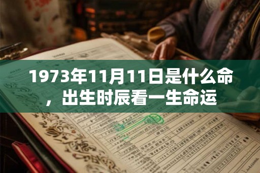 1973年11月11日是什么命，出生时辰看一生命运
