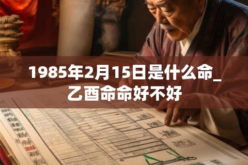 1985年2月15日是什么命_乙酉命命好不好