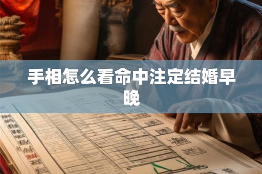 手相怎么看命中注定结婚早晚
