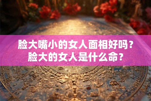 脸大嘴小的女人面相好吗？脸大的女人是什么命？