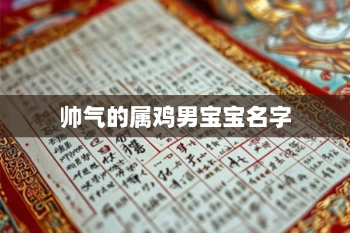 帅气的属鸡男宝宝名字