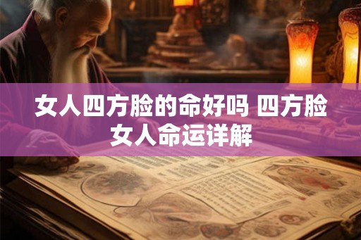 女人四方脸的命好吗 四方脸女人命运详解