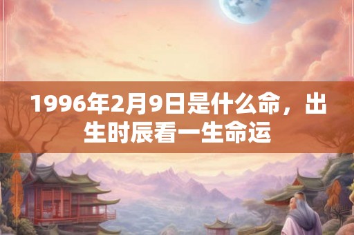 1996年2月9日是什么命，出生时辰看一生命运