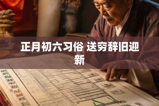 正月初六习俗 送穷辞旧迎新