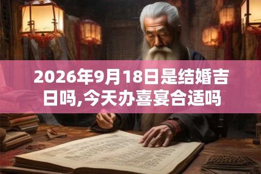 2026年9月18日是结婚吉日吗,今天办喜宴合适吗