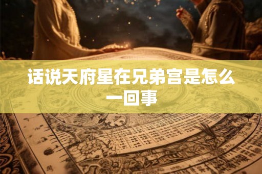 话说天府星在兄弟宫是怎么一回事