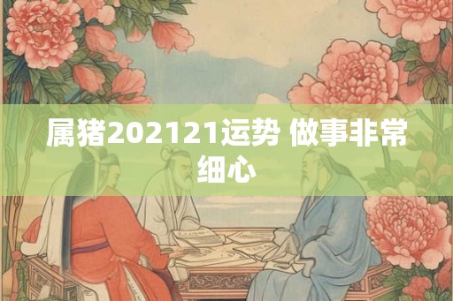 属猪202121运势 做事非常细心