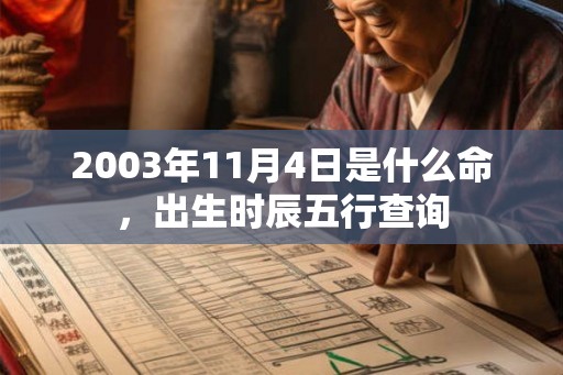 2003年11月4日是什么命,出生时辰五行查询 2003年11月4日是什么命,出生时辰五行查询