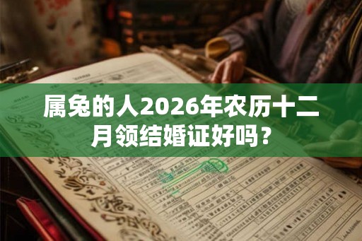 属兔的人2026年农历十二月领结婚证好吗？