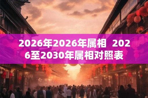 2026年2026年属相 2026至2030年属相对照表 2026年2026年属相 2026至2030年属相对照表