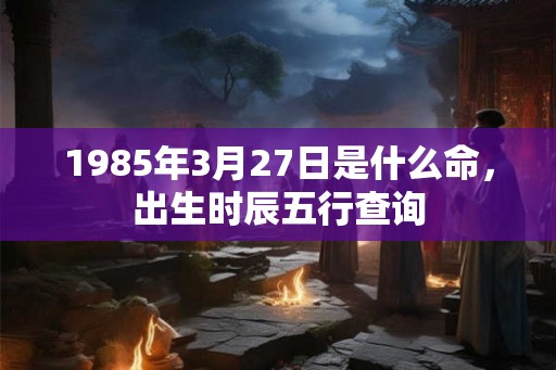 1985年3月27日是什么命，出生时辰五行查询