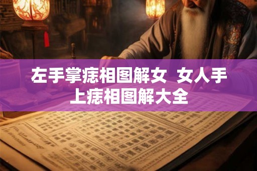 左手掌痣相图解女  女人手上痣相图解大全