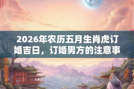 2026年农历五月生肖虎订婚吉日，订婚男方的注意事项
