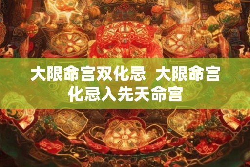大限命宫双化忌 大限命宫化忌入先天命宫 大限命宫双化忌 大限命宫化忌入先天命宫
