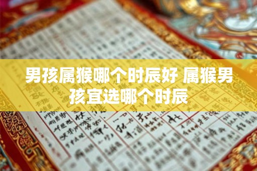 男孩属猴哪个时辰好 属猴男孩宜选哪个时辰