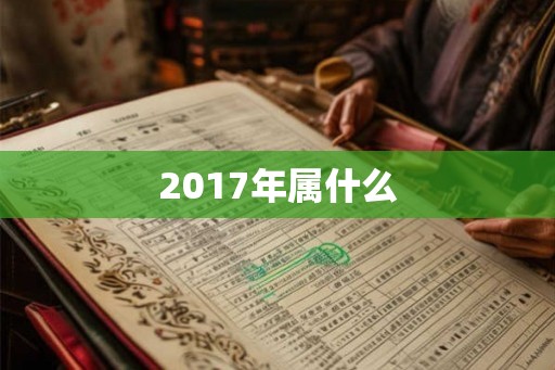 2017年属什么