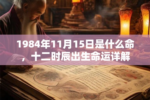 1984年11月15日是什么命，十二时辰出生命运详解