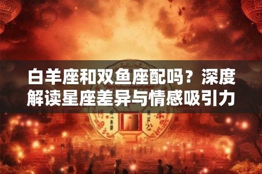 白羊座和双鱼座配吗？深度解读星座差异与情感吸引力