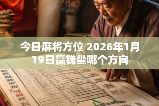 今日麻将方位 2026年1月19日赢钱坐哪个方向 今日麻将方位 2026年1月19日赢钱坐哪个方向