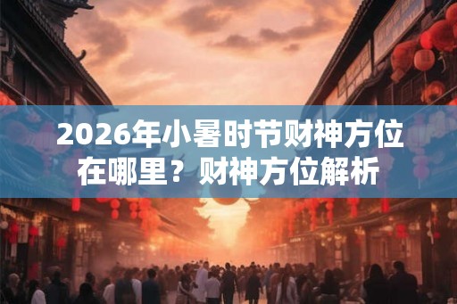 2026年小暑时节财神方位在哪里?财神方位解析 2026年小暑时节财神方位在哪里?财神方位解析
