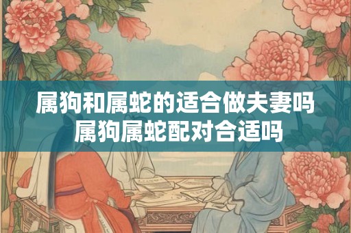 属狗和属蛇的适合做夫妻吗 属狗属蛇配对合适吗