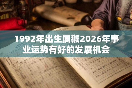 1992年出生属猴2026年事业运势有好的发展机会