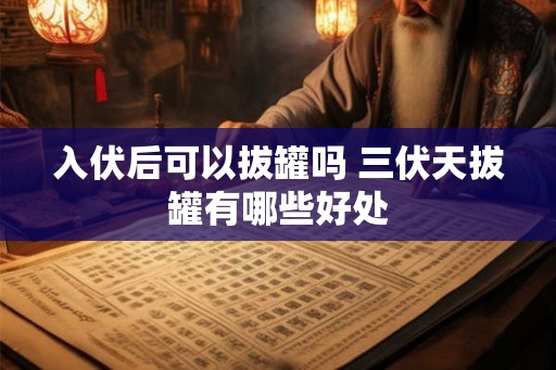 入伏后可以拔罐吗 三伏天拔罐有哪些好处