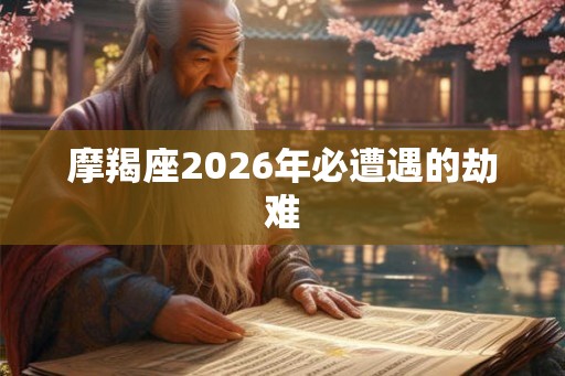 摩羯座2026年必遭遇的劫难