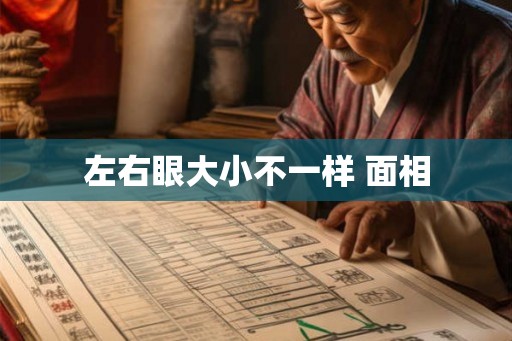 左右眼大小不一样 面相