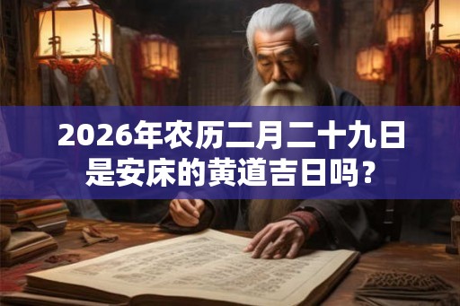 2026年农历二月二十九日是安床的黄道吉日吗？