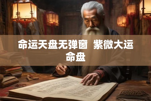 命运天盘无弹窗  紫微大运命盘
