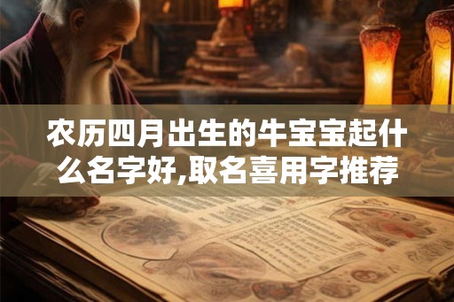 农历四月出生的牛宝宝起什么名字好,取名喜用字推荐