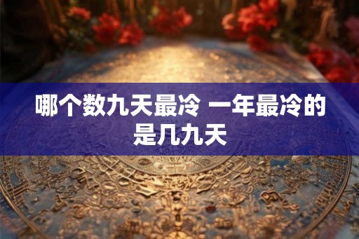 哪个数九天最冷 一年最冷的是几九天