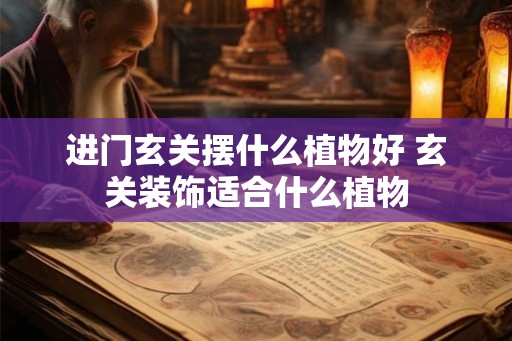 进门玄关摆什么植物好 玄关装饰适合什么植物
