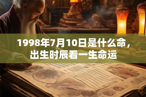 1998年7月10日是什么命，出生时辰看一生命运