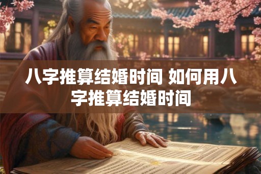 八字推算结婚时间 如何用八字推算结婚时间