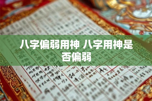八字偏弱用神 八字用神是否偏弱 八字偏弱用神 八字用神是否偏弱
