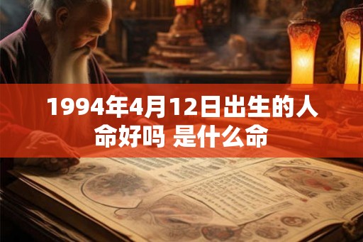 1994年4月12日出生的人命好吗 是什么命