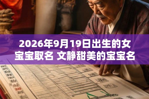 2026年9月19日出生的女宝宝取名 文静甜美的宝宝名