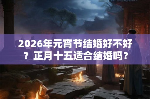 2026年元宵节结婚好不好?正月十五适合结婚吗? 2026年元宵节结婚好不好?正月十五适合结婚吗?