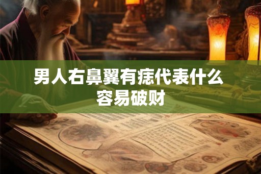 男人右鼻翼有痣代表什么 容易破财