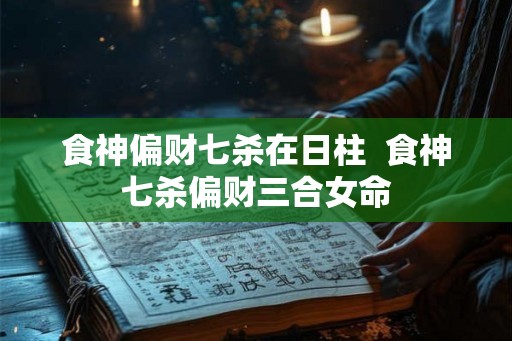 食神偏财七杀在日柱  食神七杀偏财三合女命