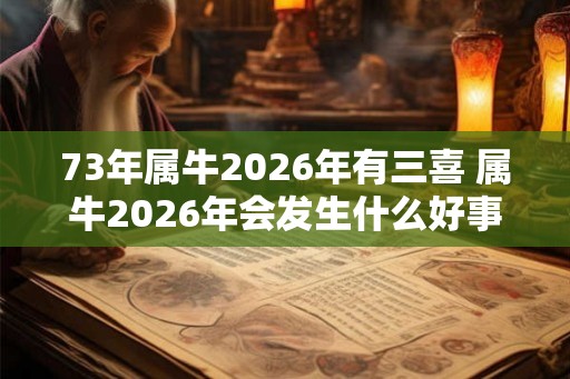 73年属牛2026年有三喜 属牛2026年会发生什么好事 73年属牛2026年有三喜 属牛2026年会发生什么好事