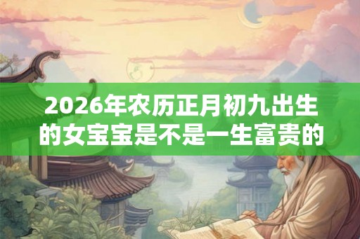 2026年农历正月初九出生的女宝宝是不是一生富贵的命运
