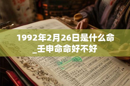 1992年2月26日是什么命_壬申命命好不好
