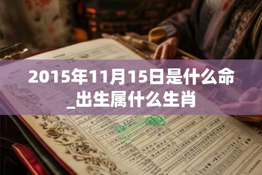 2015年11月15日是什么命_出生属什么生肖
