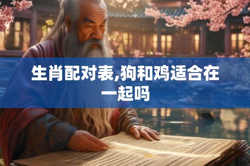 生肖配对表,狗和鸡适合在一起吗